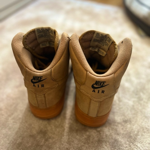 Nike Air Force 1 high tops size 7Y in Flax color - Picture 4 of 5